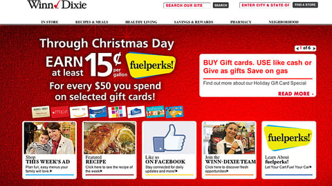 Winn-Dixie 'Holiday Gift Card Special' Carousel Ad