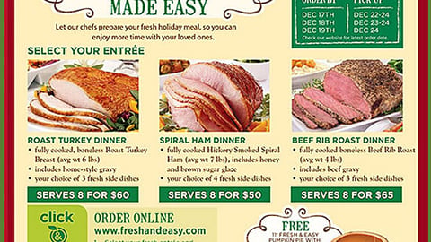 Fresh & Easy 'Holiday Meals Made Easy' Feature