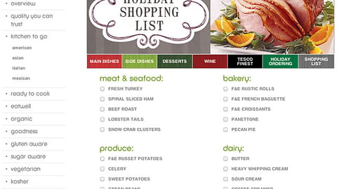 Fresh & Easy 'Holiday Shopping List'