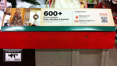 Home Depot Christmas Decor Shelf Sign