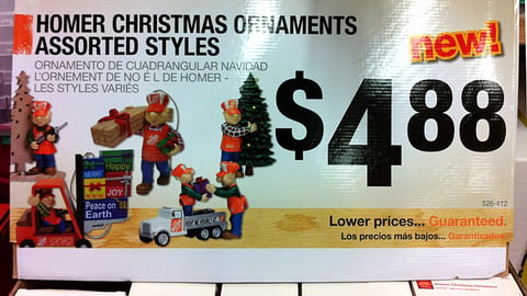 Home Depot Homer Ornaments Header