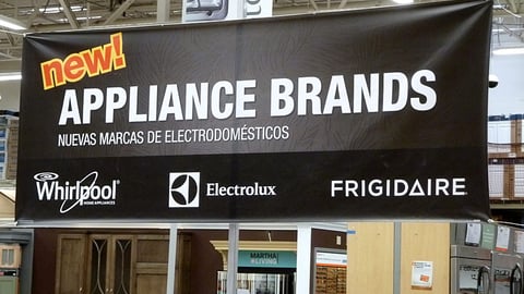 Home Depot 'New Appliance Brands' Banner