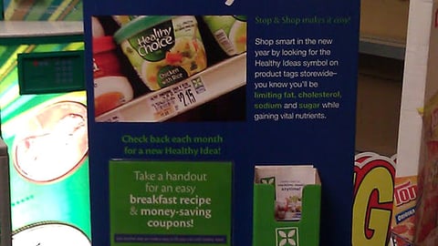 Stop & Shop 'Healthy Ideas' Standee