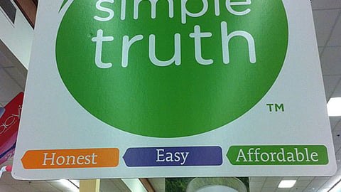 Kroger 'Simple Truth' Ceiling Sign