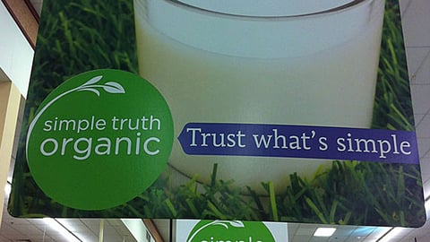 Kroger 'Simple Truth Organic' Ceiling Sign