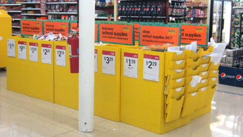 Kmart School Supply Dump Bins