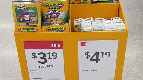 Crayola Kmart 'Don't Miss the Bus' Quarter-Pallet
