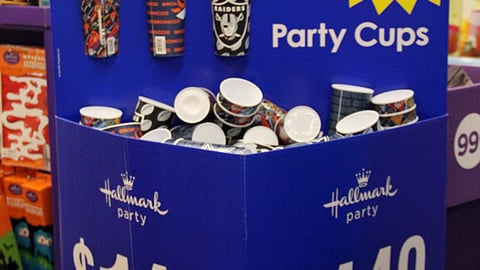 Hallmark NFL Party Cup Dump Bin