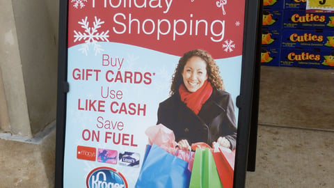 Kroger 'Holiday Shopping' A-Board