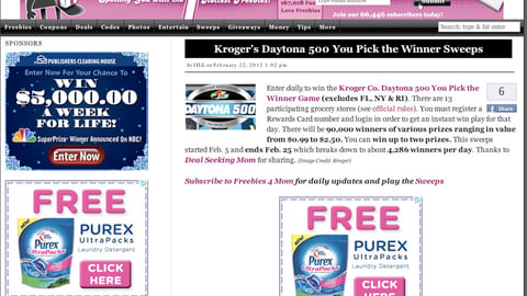 Kroger 'You Pick the Winner' Blog Post