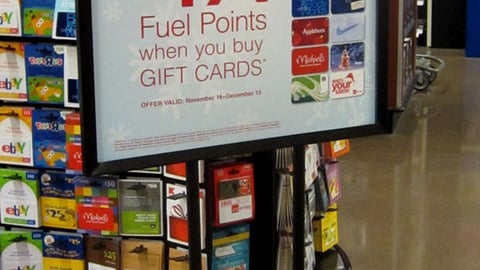 Kroger 'Fuel Rewards' Holiday Stanchion Sign