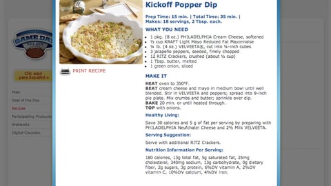 Kroger 'Recipe of the Day' Landing Page