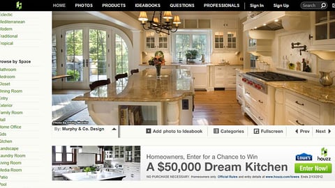 Houzz 'Dream Kitchen' Banner Ad