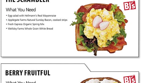 BJ's 'New for School' Sandwich Recipes