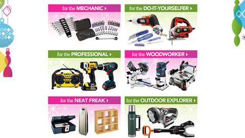 Lowe's Gift Guide Landing Page