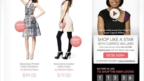 Macy's 'Fashion Star' Landing Page