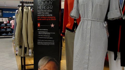 Macy's Tommy Hilfiger 'Backstage Pass' Stanchion Sign