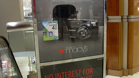 Macy's Mattress 'Bonus' Stanchion Sign