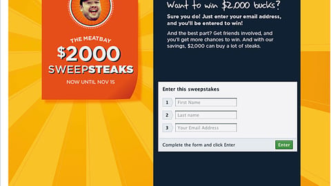Sweetbay 'Meatbay $2000 SweepSteaks' Facebook Tab