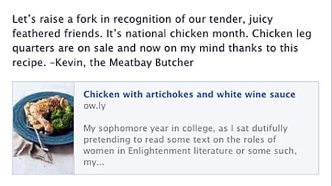 Sweetbay 'Meatbay' Facebook Update