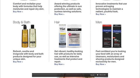 Neutrogena CVS.com Brand Page
