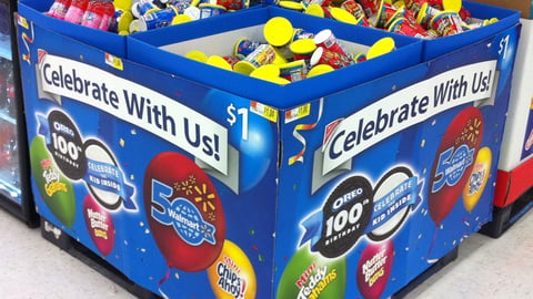 Nabisco Walmart 'Celebrate with Us' Dump Bin
