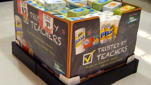 P&G 'Trusted by Teachers' Pallet Display