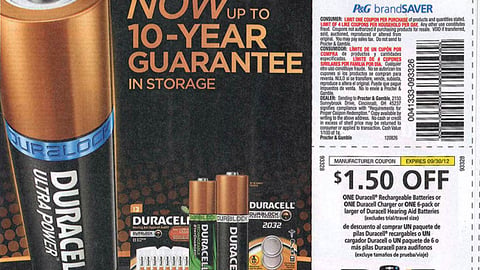 Duracell '10-Year Guarantee' FSI