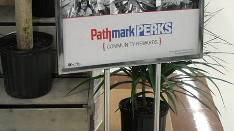Pathmark 'Community Rewards' Stanchion Sign