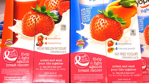 Yoplait 'Save Lids to Save Lives' Packaging