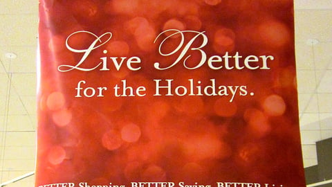 Pathmark 'Live Better for the Holidays' Ceiling Sign