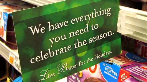 Pathmark 'Live Better for the Holidays' Shelf Talker