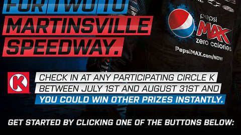 Circle K 'Pepsi Max Jeff Gordon' Landing Page