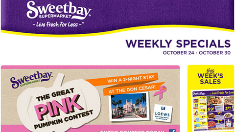 Sweetbay 'Great Pink Pumpkin' Email Ad