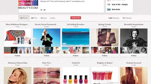 Beauty.com Pinterest Page