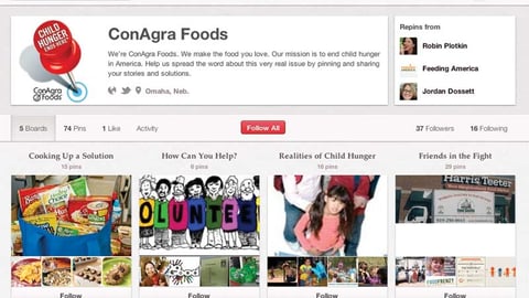 ConAgra Foods Pinterest Page
