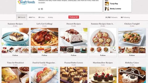 Kraft Recipes Pinterest Page
