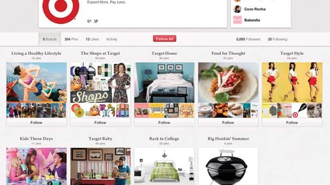 Target Pinterest Page