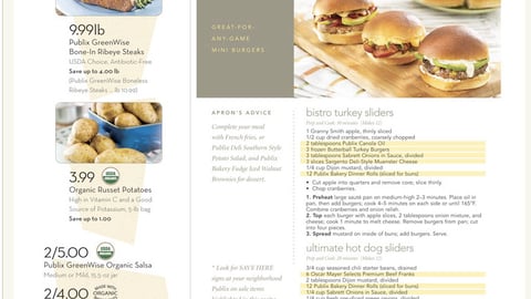 Publix Apron's 'Any-Game' Recipe Feature