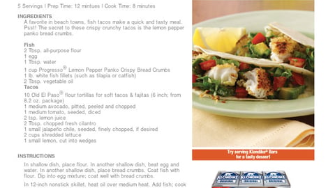 'Best Meals' Recipe Page