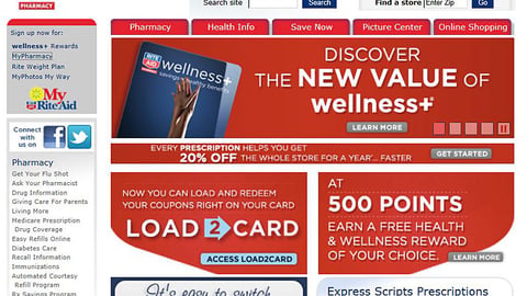 Rite Aid Wellness+ Home-Page Ads