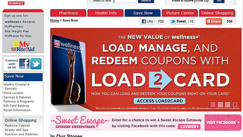 Rite Aid 'Sweet Escape' Home-Page Banner Ad