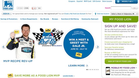 Food Lion Hellmann's 'Recipe Rev-Up' Carousel Ad