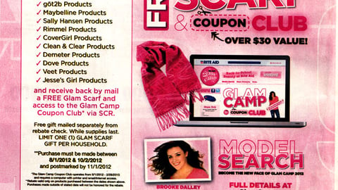 Rite Aid 'Glam Camp' Catalog Ad