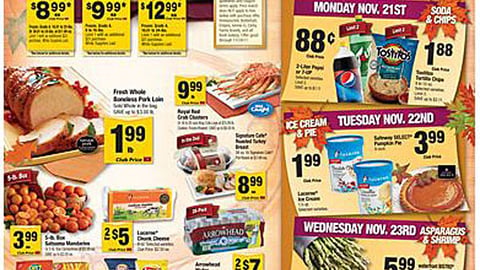Safeway 'Thanksgiving Daily Deals' Feature