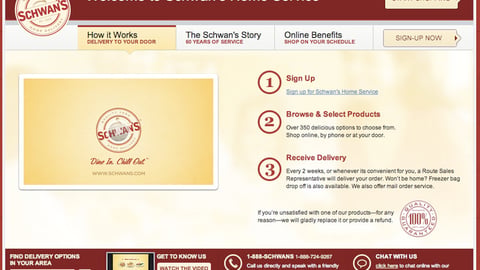 Schwan's Home Service Home Page