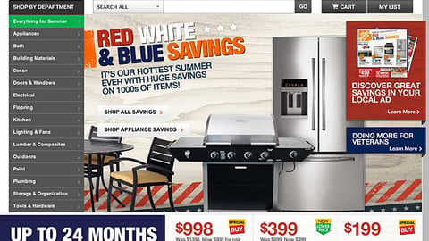 Home Depot 'Red, White & Blue' Leaderboard Ad