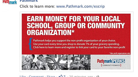 Pathmark 'Community Rewards' Facebook Update