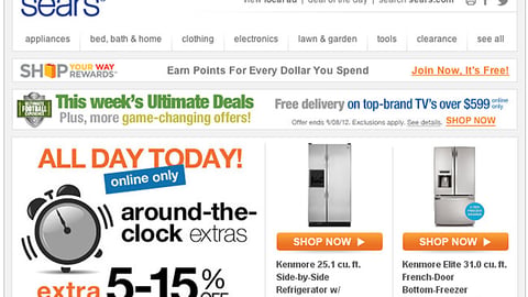 Sears 'Ultimate Football' Email Ad