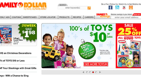 Family Dollar '100's of Toys' Carousel Ad